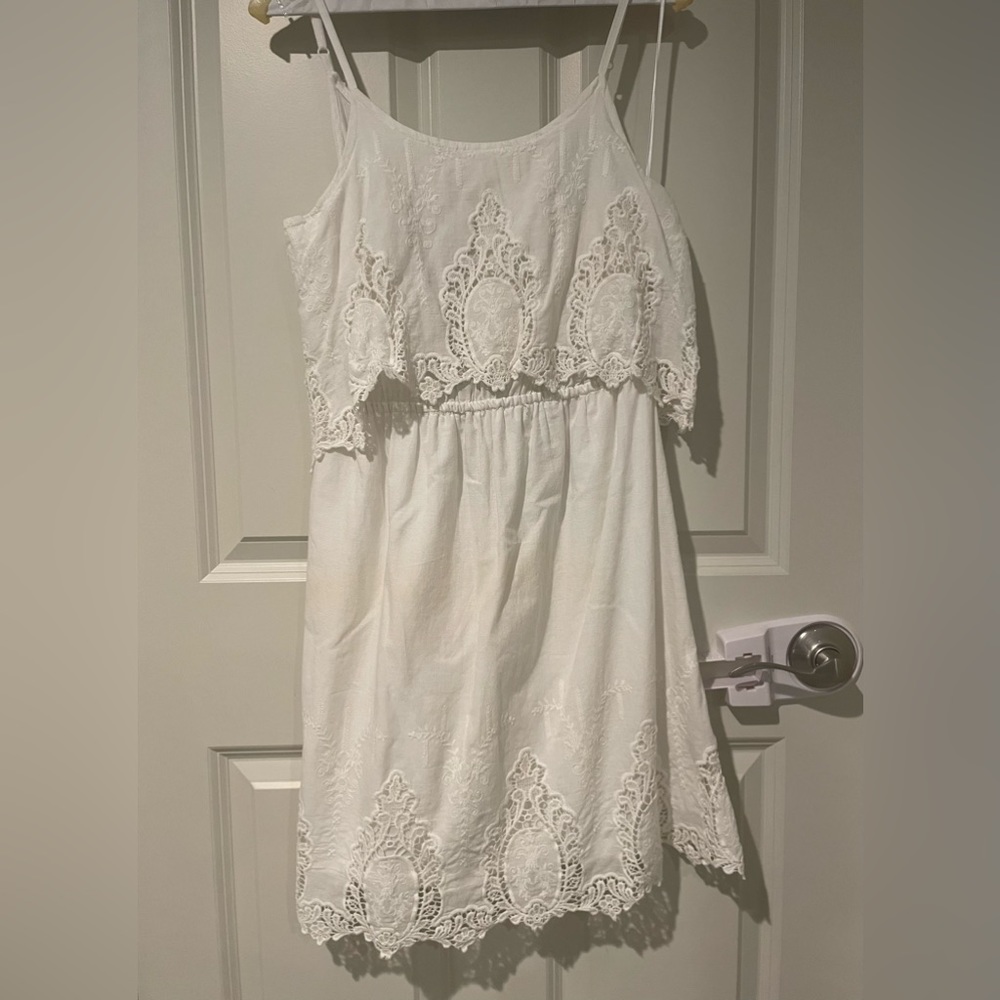 Impeccable Pig white eyelet sundress, size medium